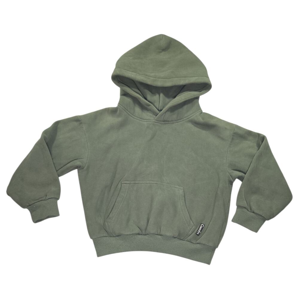 COMFRT Kids Med Hooded Sweatshirt Pullover Sage Green Heavyweight Hoodie Youth M